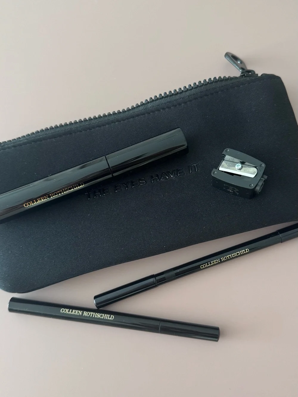 Black Eye Makeup Set with Travel Makeup Pouch